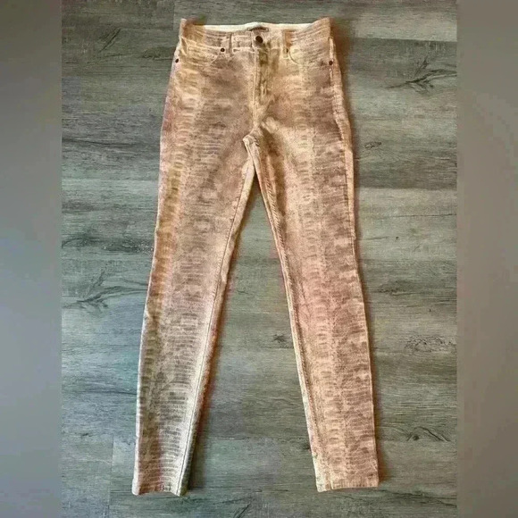 Vintage 1981 HIGH-RISE SKINNY JEANS WITH SNAKE FOIL PRINT 27-Style: #W43AB4D10B2 - Picture 6 of 13